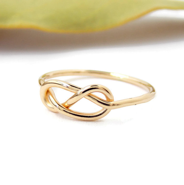 Solid 14k Gold Infinity Knot Ring - Rito Originals - 3