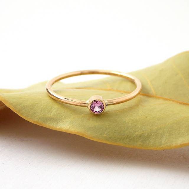 Rings - Simple Yellow Gold-filled Birthstone Ring