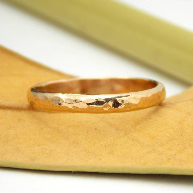 Rings - Gold-filled Hammered Band Ring