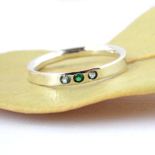 Inside Out Rings Multi-stone Inside Out Ring - Sterling Silver – Rito Originals