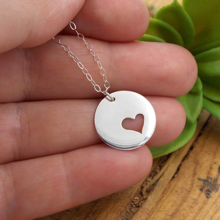Necklaces - Heart Pendant Necklace - Sterling Silver
