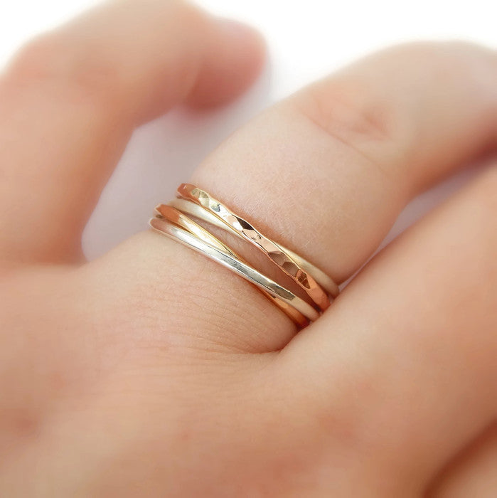 Double Linked Rings - Gold-filled and Sterling Silver - Rito Originals