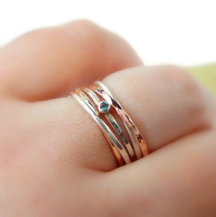 Rings - Double Linked Rings - Gold-filled And Sterling Silver
