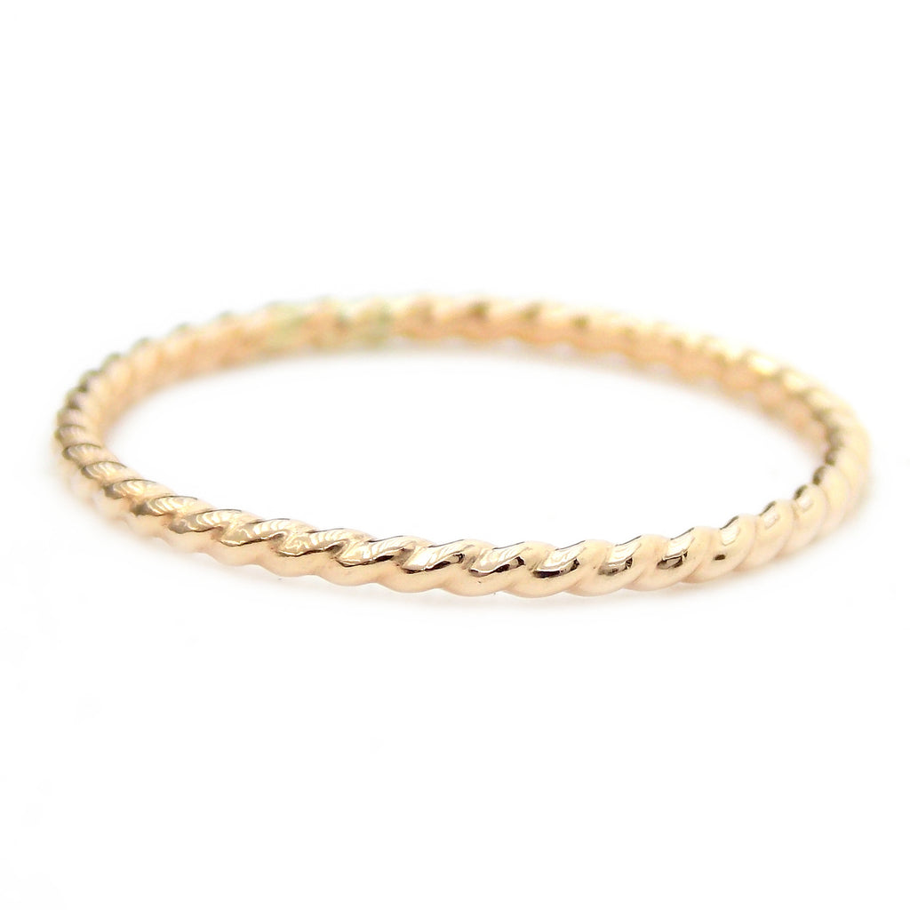 Gold-filled Twisted Rope Ring - 14K Gold-filled - Rito Originals - 1