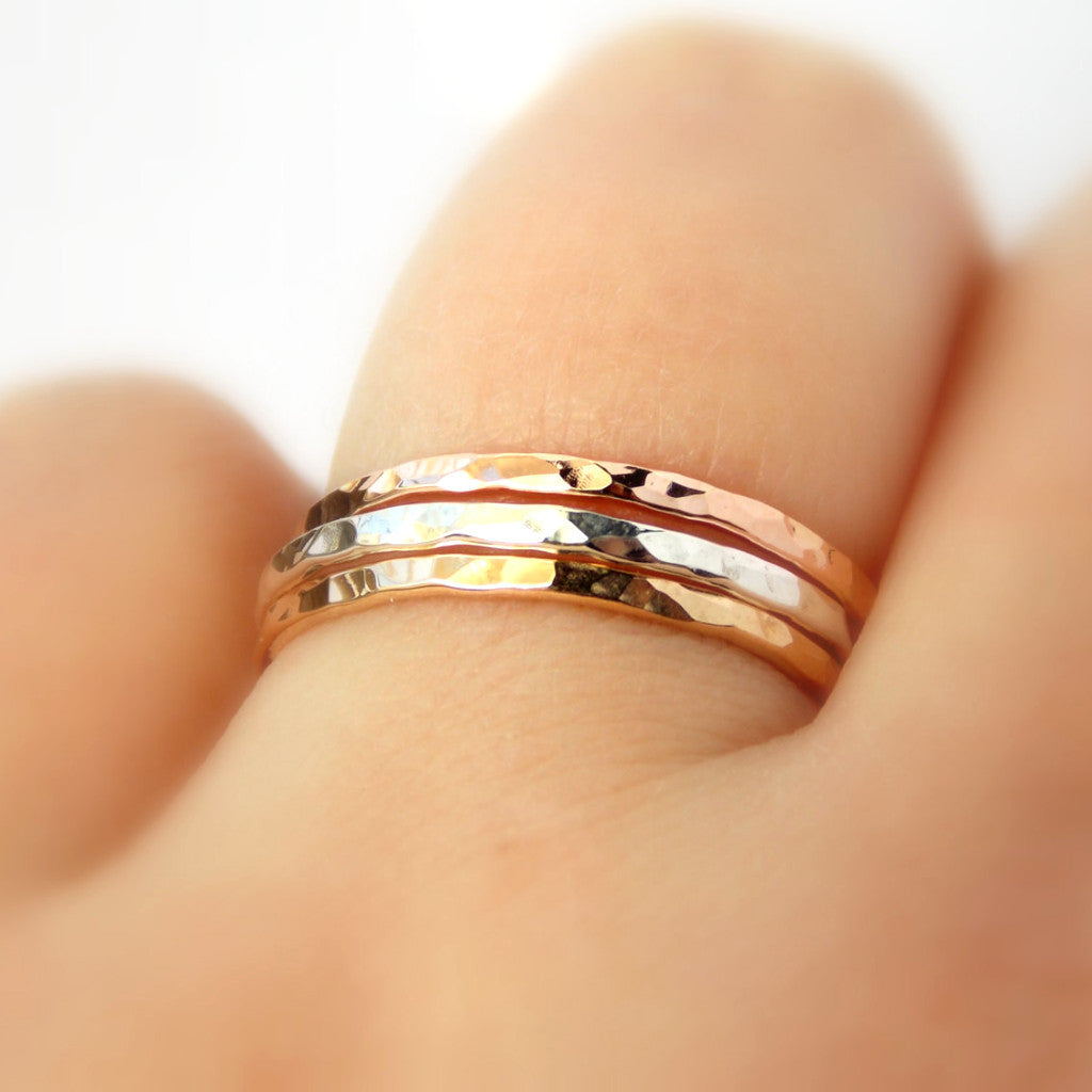 Rings - Reflection Stacking Ring - Sterling Silver Or Gold-filled