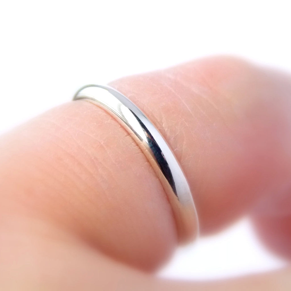 Rings - Simple Sterling Domed Ring - Sterling Silver