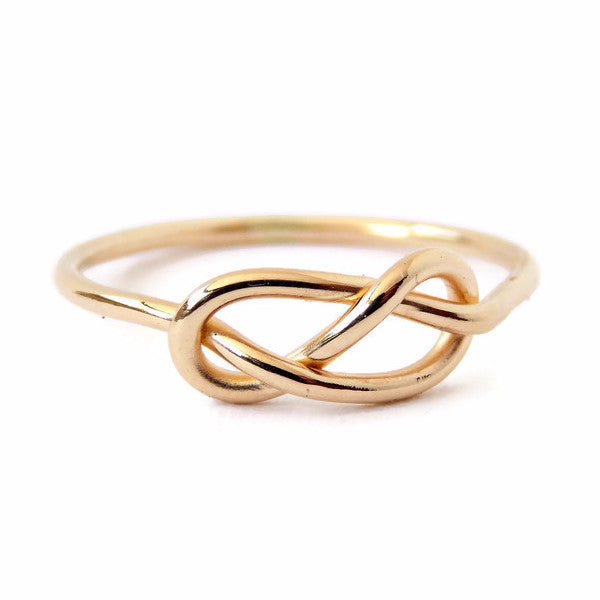 Solid 14k Gold Infinity Knot Ring - Rito Originals