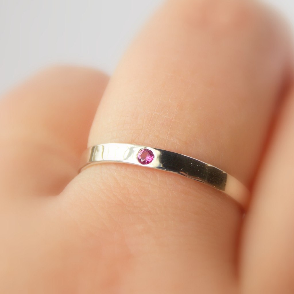Rings - Sterling Silver Inside Out Birthstone Ring