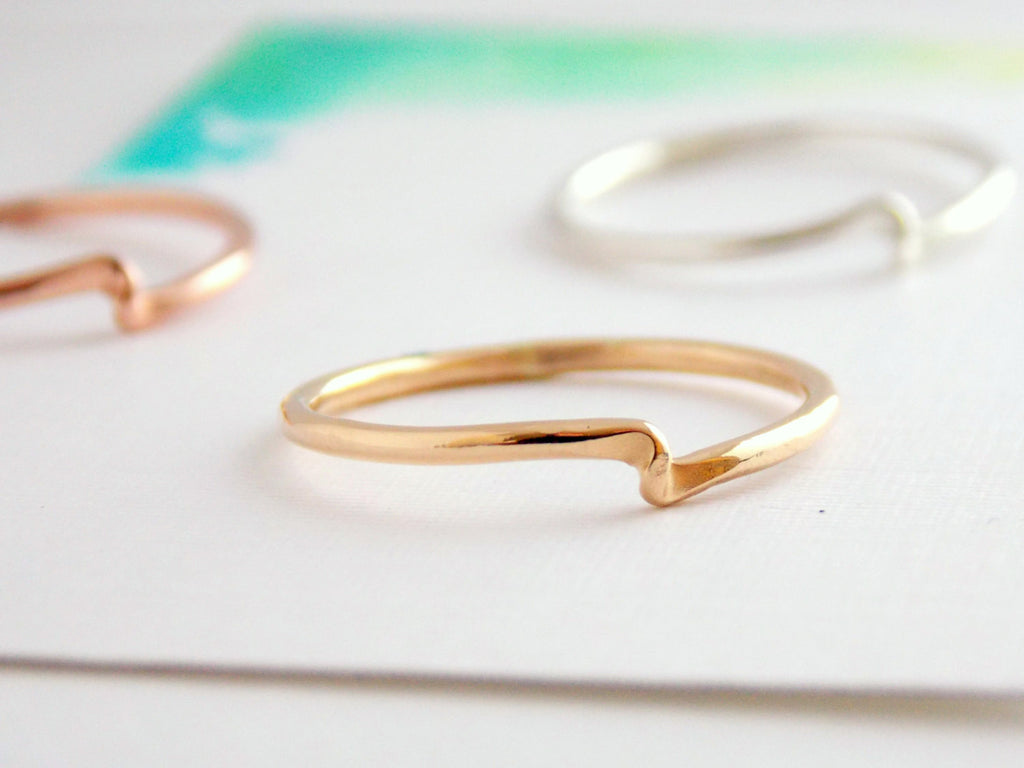 Twister Stacking Ring - 14K Gold-filled and Sterling Silver - Rito Originals - 2