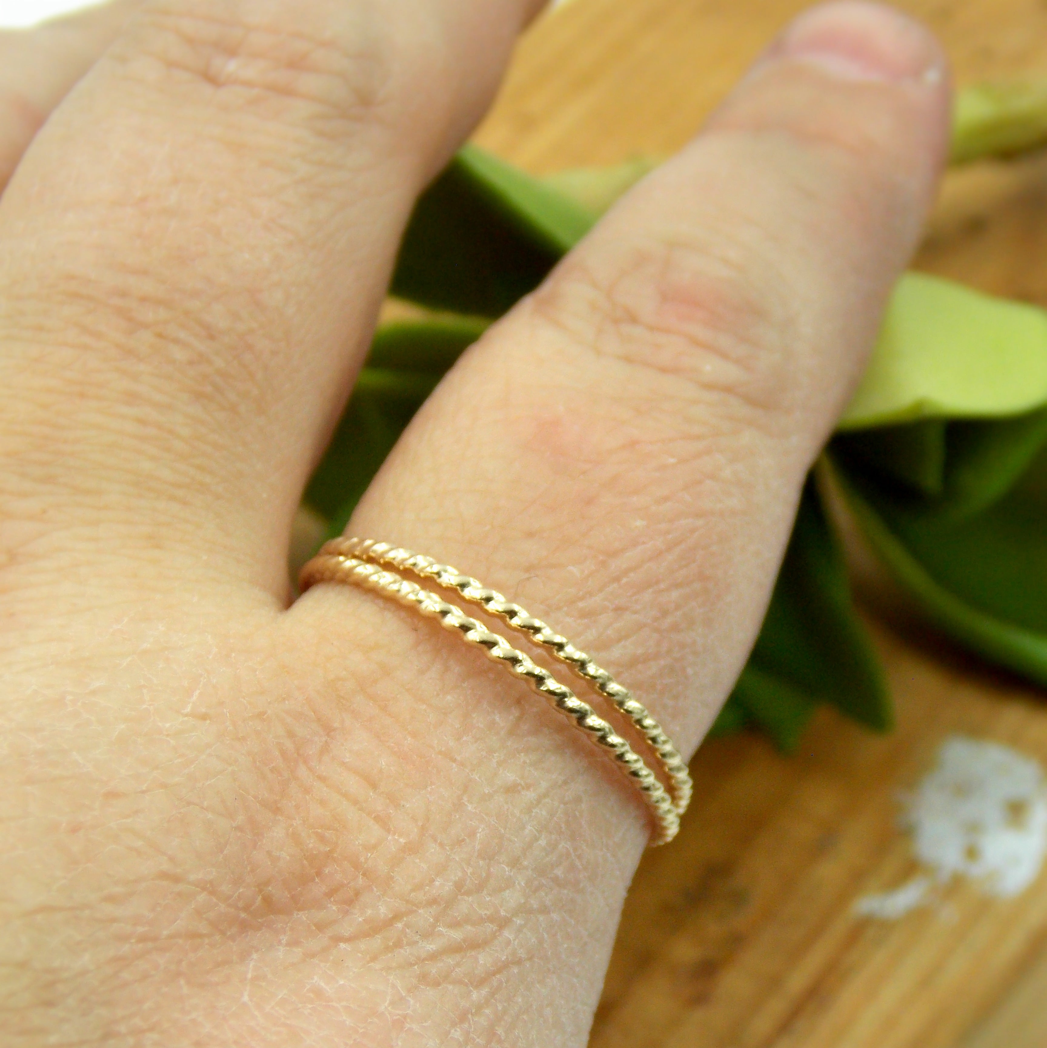 Gold-filled Twisted Rope Ring: 14K Gold-filled | Rito Originals